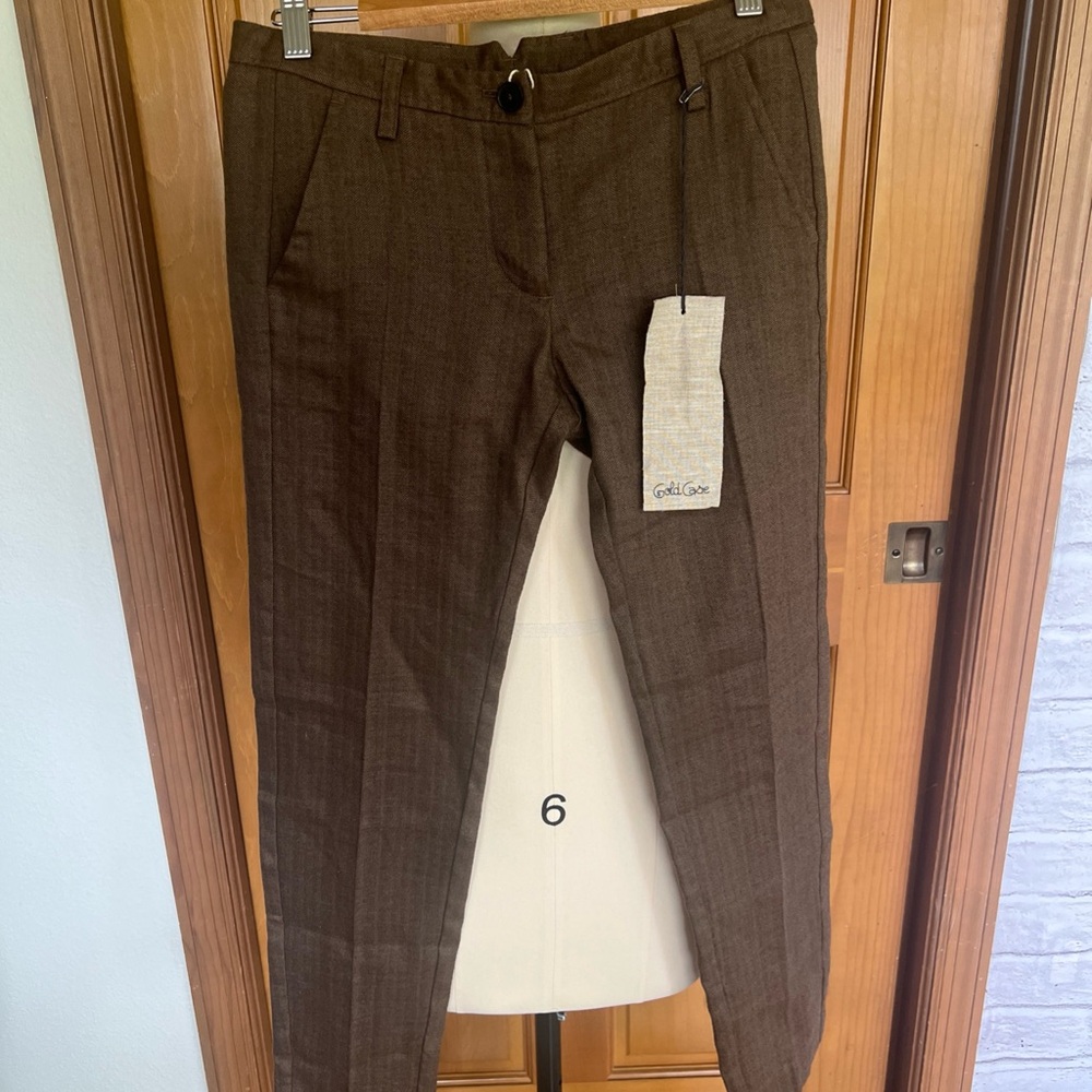 NWT Gold Case (Italian brand) Women Cigarette Pant MSRP $294